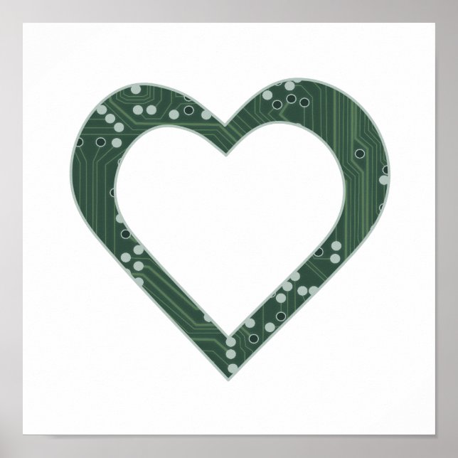 Carte de circuit Motif Heart Poster (Devant)