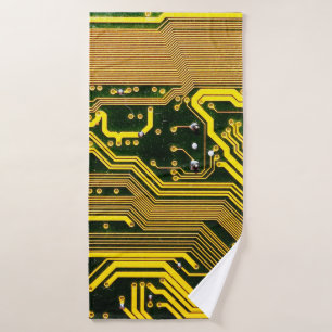 carte de circuits informatiques, abstraite, a