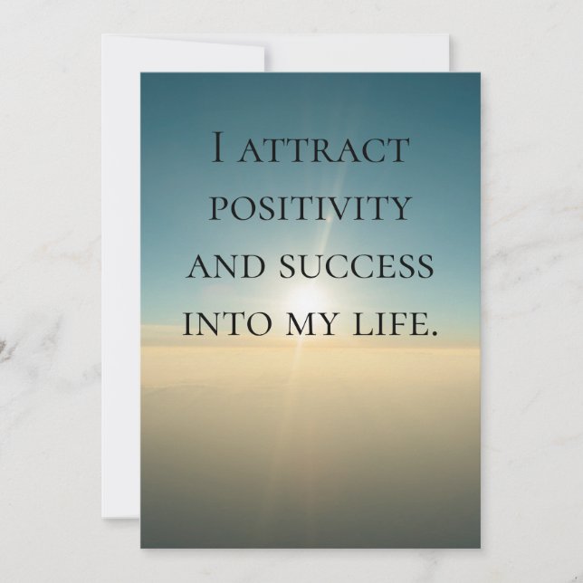 Carte de citation d'affirmation d'amour de soi (Devant)