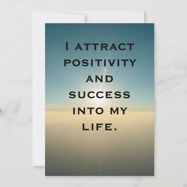 Carte de citation d'affirmation d'amour de soi (Devant)