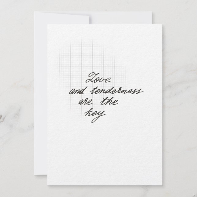 Carte de citation d'amour et de tendresse (Devant)