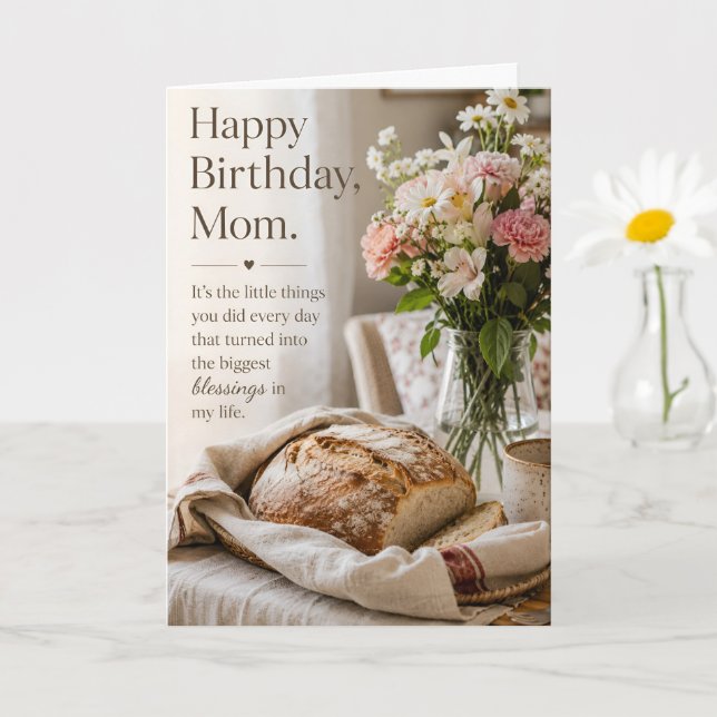 Carte de citation d'anniversaire de maman avec une (Petite plante)