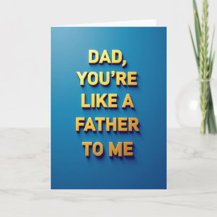 Carte de citation de la fête des pères dorée