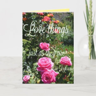 Carte de citation Fleurs de rose Amour Les Choses 