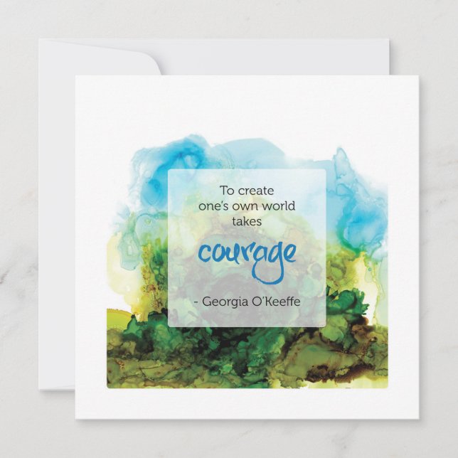 Carte de citation inspirante de Georgia O'Keeffe (Devant)