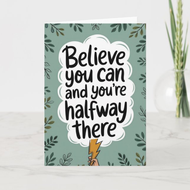 Carte de citation motivationnelle "Croyez en vous" (Devant)