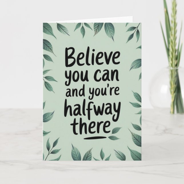 Carte de citation motivationnelle "Croyez en vous" (Devant)