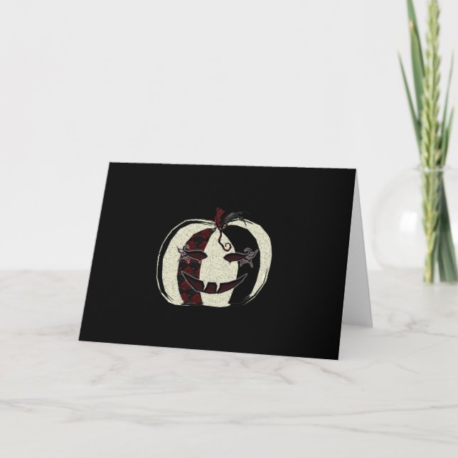 Carte de citrouille de masquerade gothique (Devant)