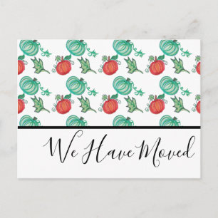 Carte de Citrouille de patchs d'aquarelle