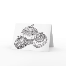 Carte de citrouille de thanksgiving de chute