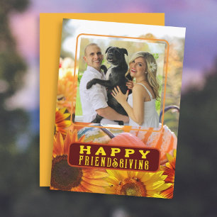 Carte de citrouilles tournesol de Friendsgiving he