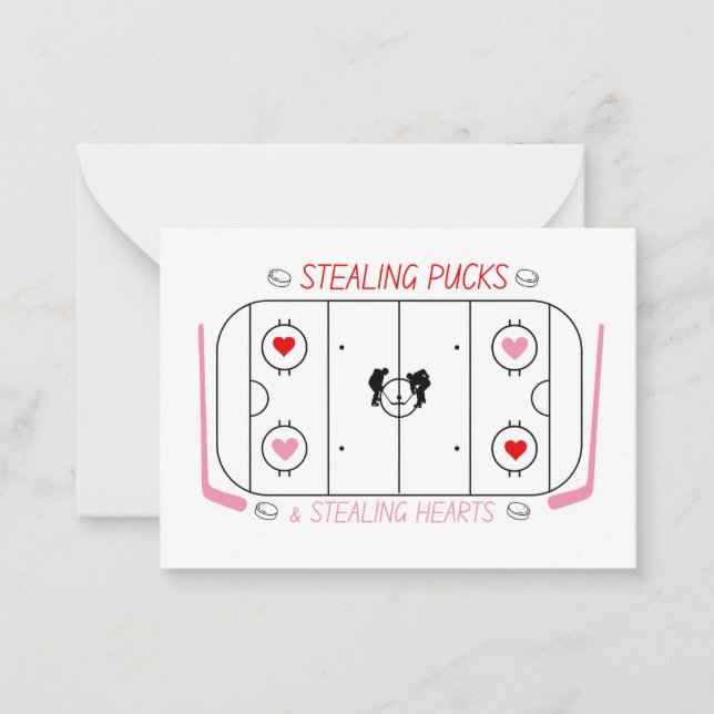 Carte de classe Valentine de hockey pour enfant (Devant)