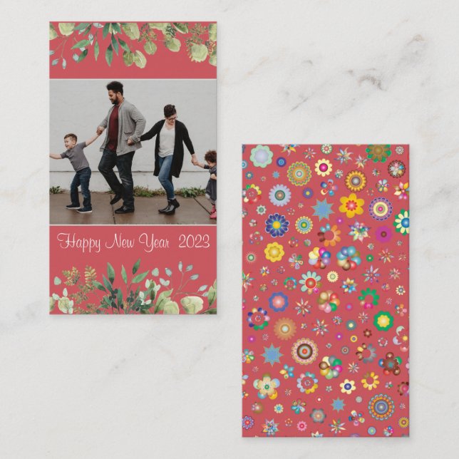 Carte de clôture de nouvelle année (Devant / Derrière)