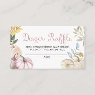 Carte de clôture de tombola de couche-culotte