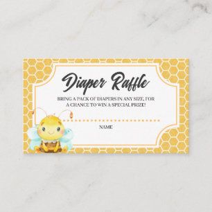 Carte de clôture de tombola de couche-culotte de