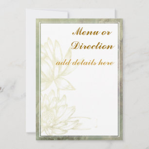 Carte de clôture ou de menu