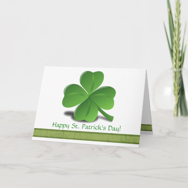 Carte de clover de Saint-Patrick (Devant)
