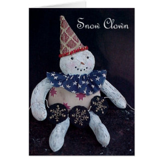 Carte de clown de neige