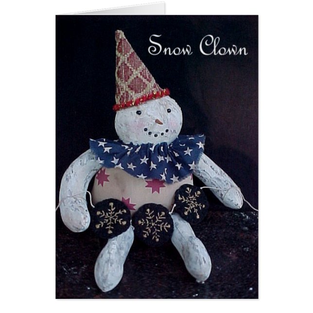 Carte de clown de neige (Devant)