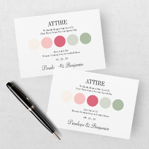 Carte de Code Vestimentaire pour Mariage Moderne