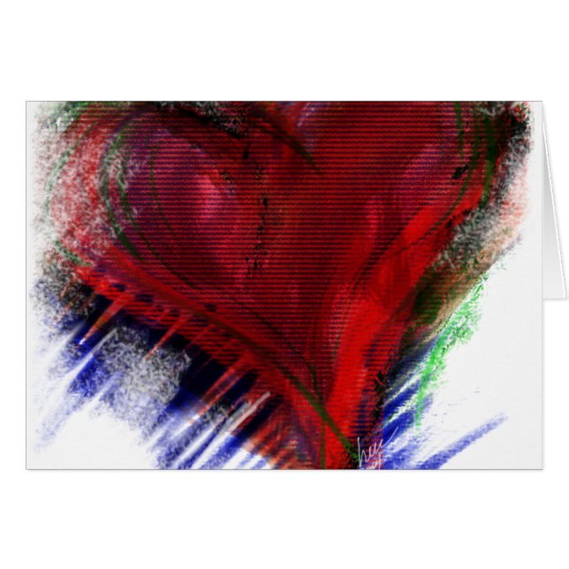 Carte de coeur (Devant horizontal)