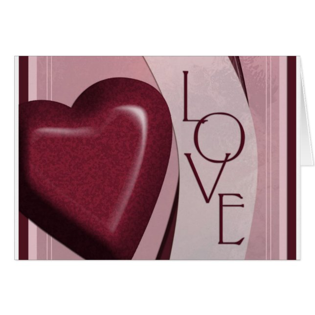 Carte de cœur d'amour (Devant horizontal)