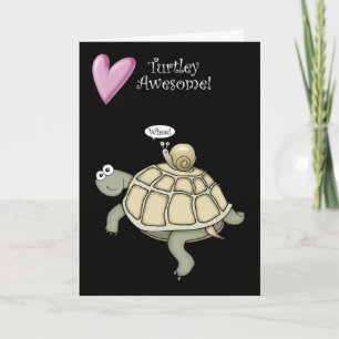 carte de coeur d'amour de VALENTINE de tortue et