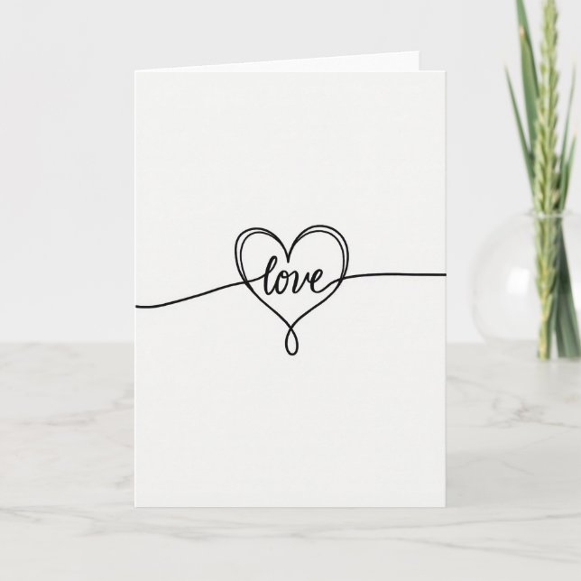 Carte de cœur d'amour éternel (Devant)