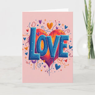Carte de cœur d'amour minimal