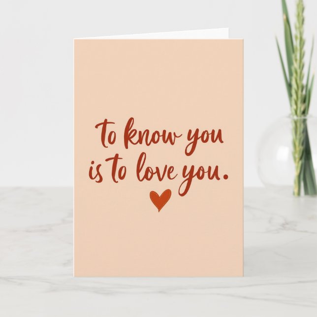 Carte de cœur d'amour romantique (Devant)