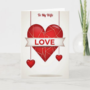 Carte de cœur d'amour romantique pour femme