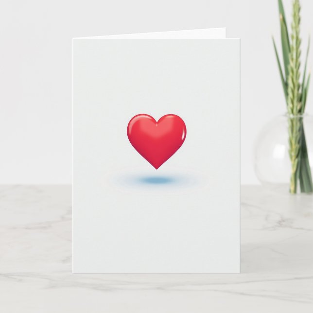 Carte de cœur d'amour simple (Devant)