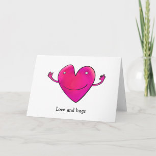 carte de cœur d'amour souriant