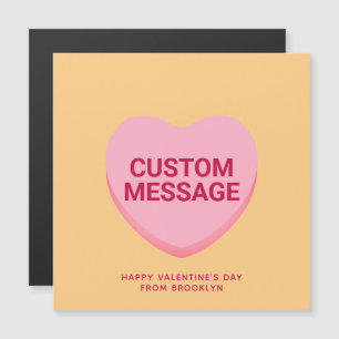 Carte de coeur de conversation personnalisée coule