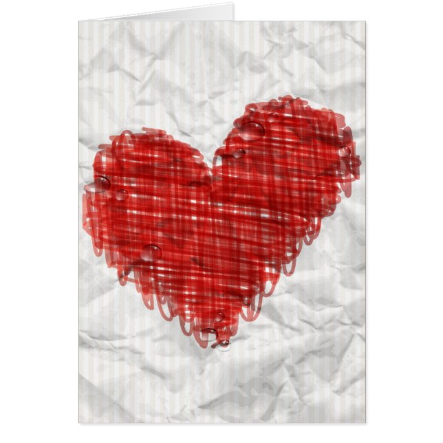 Carte de coeur de griffonnage (Devant)