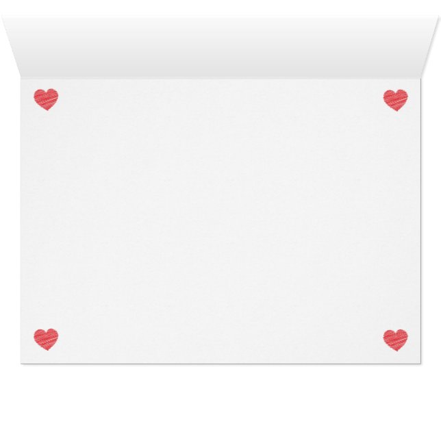Carte de coeur de griffonnage (Intérieur Horizontal (Bas))