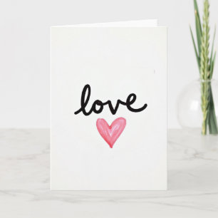 Carte de cœur de script d'amour romantique