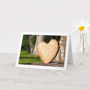 carte de cœur en bois
