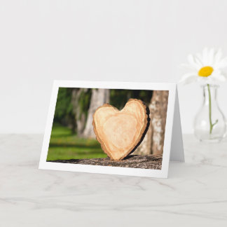 carte de cœur en bois