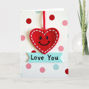 Carte de cœur fait main 'Je t'aime'