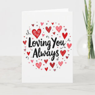 Carte de cœur romantique pour toujours t'aimer