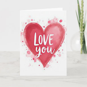 Carte de cœur rouge je t'aime
