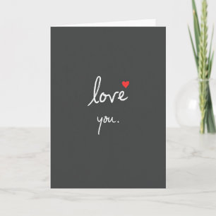 Carte de cœur rouge pour amour romantique