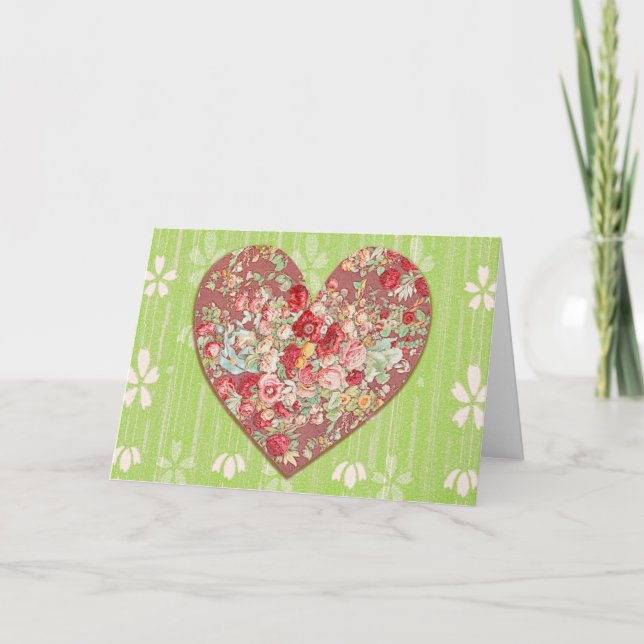 Carte de cœur simple je t'aime (Devant)