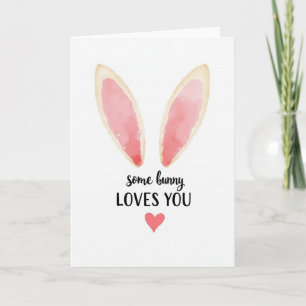 Carte de cœur Some Bunny Loves You