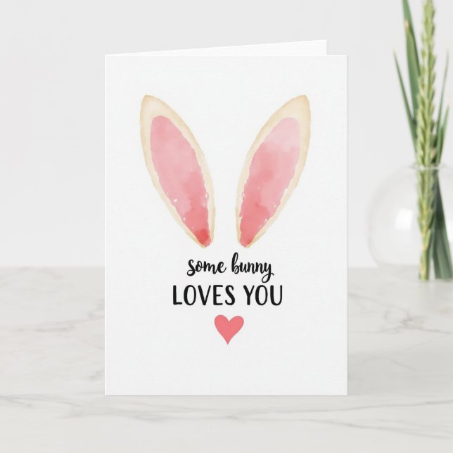 Carte de cœur Some Bunny Loves You (Devant)