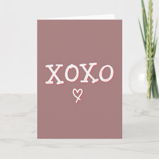 Carte de cœur Xoxo simple (Devant)