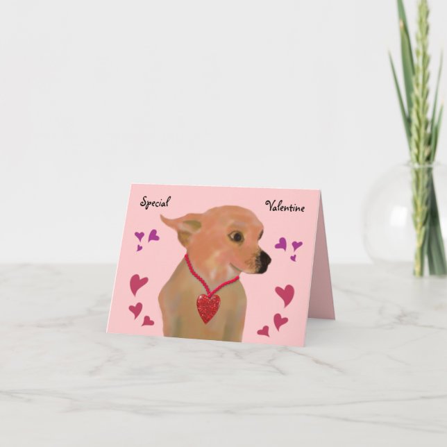 Carte de coeurs de Valentine de chiwawa (Devant)