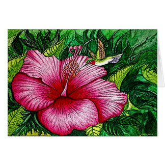 Carte de colibri de ketmie