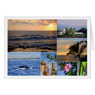 Carte de collage de Kailua Kona Hawaï